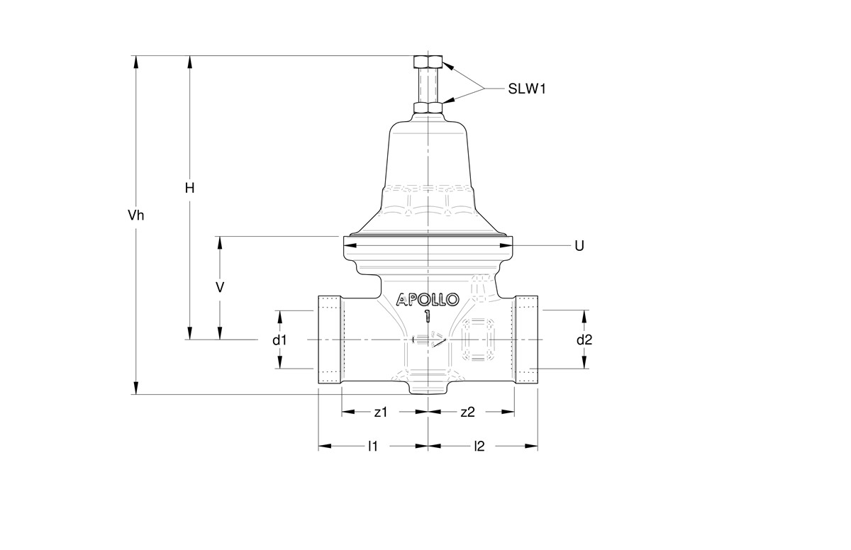 Apollo Lead Free Water Pressure Reducing Valves (2 x FNPT) 36LF20X00 Aalberts IPS US