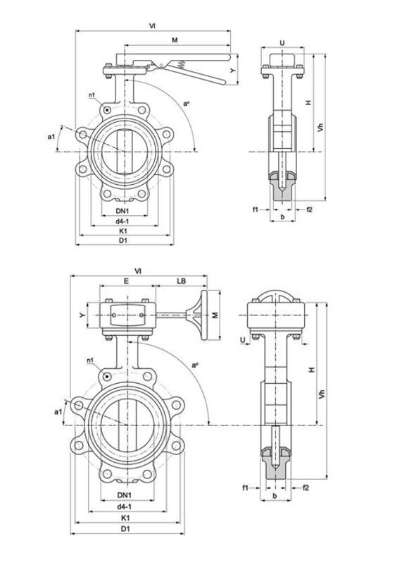 Apollo Ductile Iron Butterfly Valve With Nickel Plated Ductile Iron Disc Buna N Seat Ss