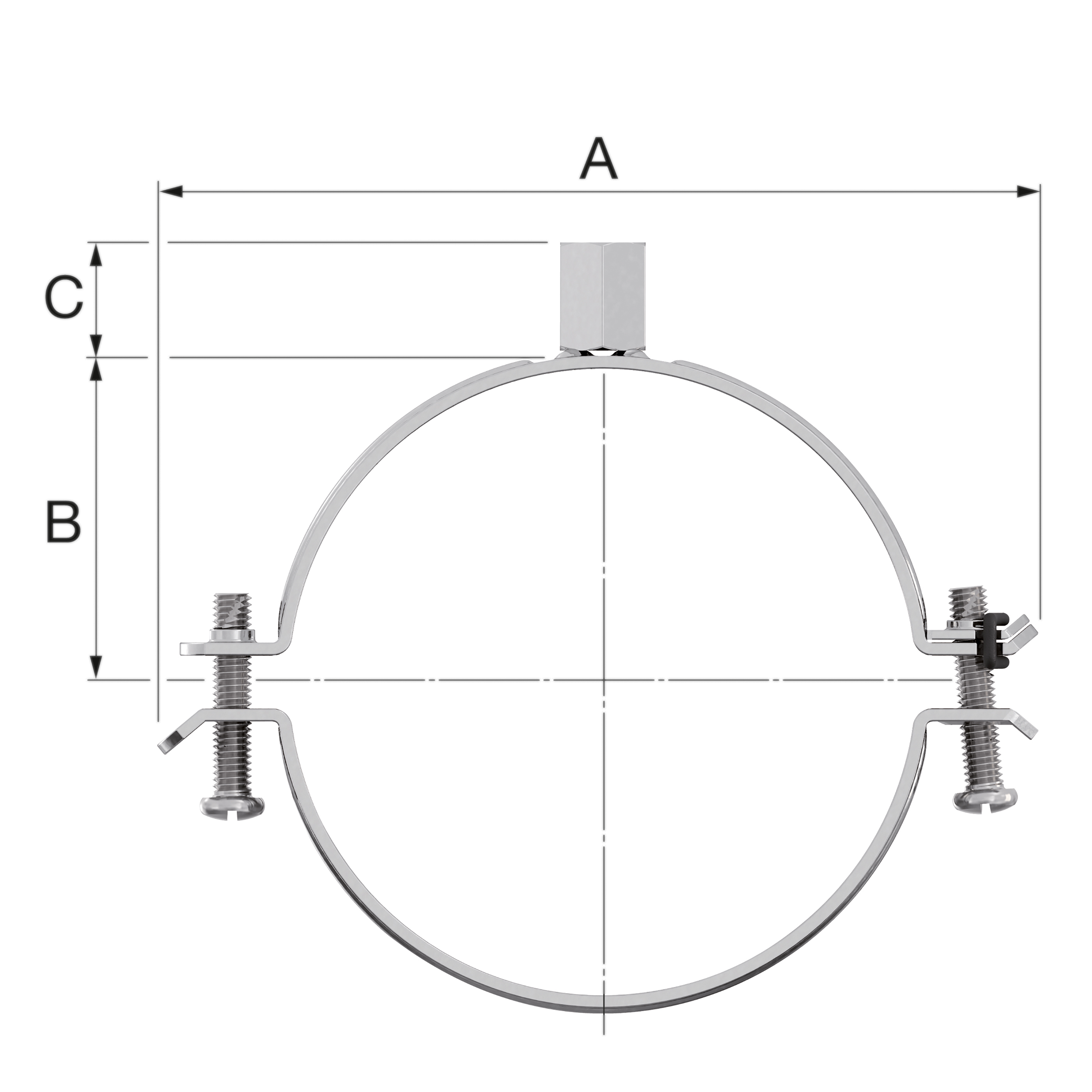 FastFix CK25 rörklammer M10/12 x 295-325