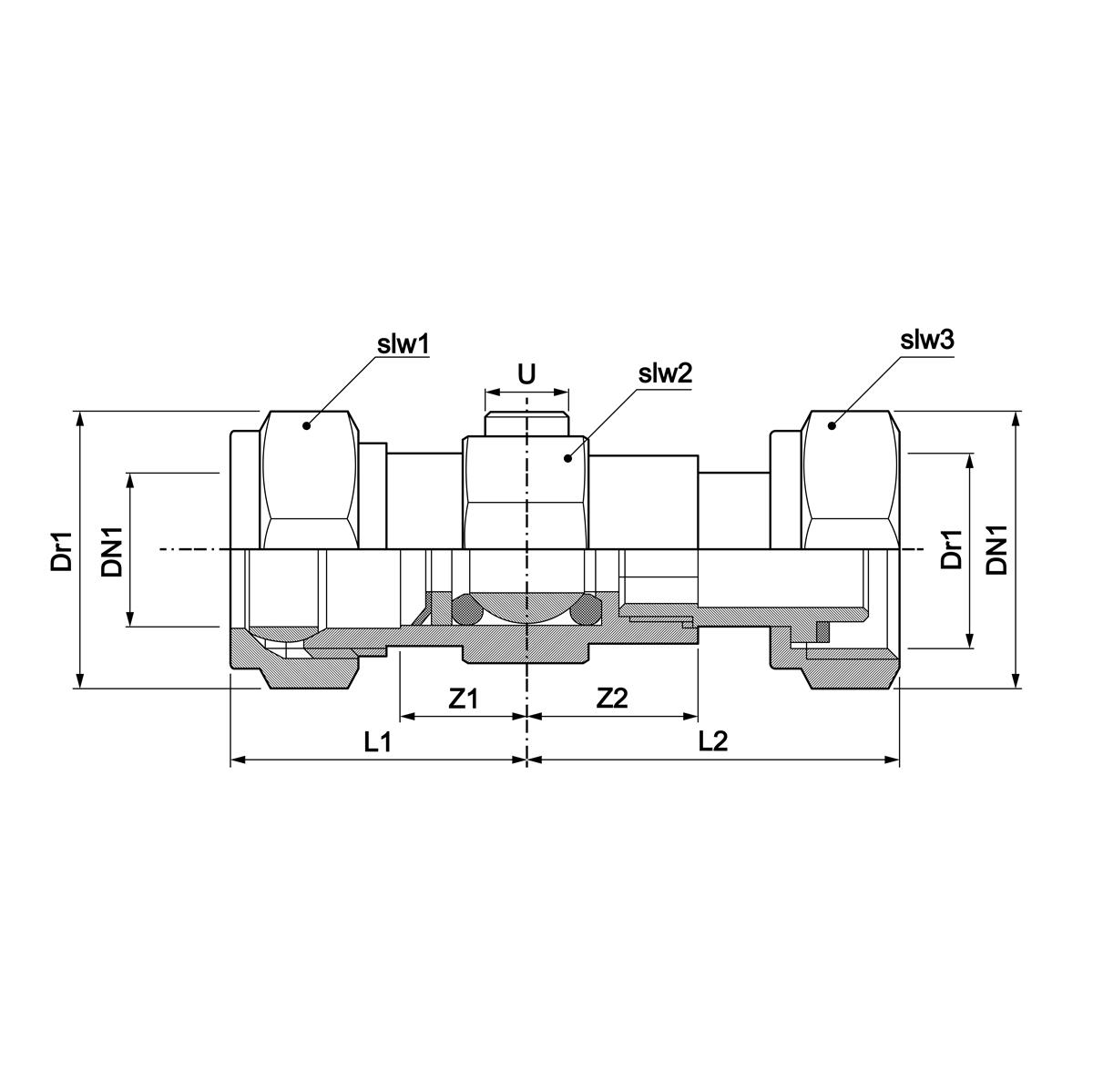 Chromium Plated Straight Pattern Brass Service Valve