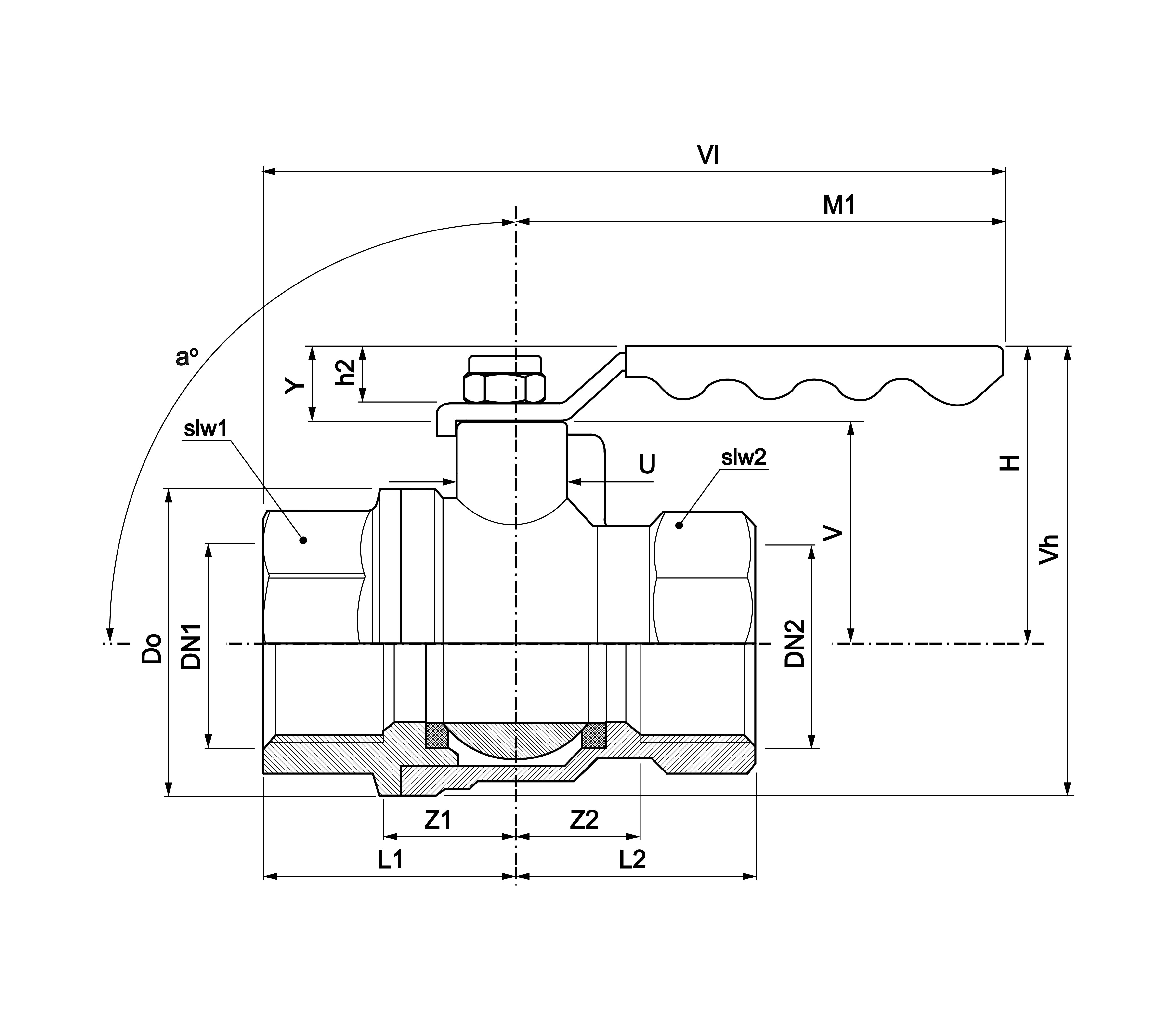 Pegler Ball Valve Yellow Lever (2 x female thread)