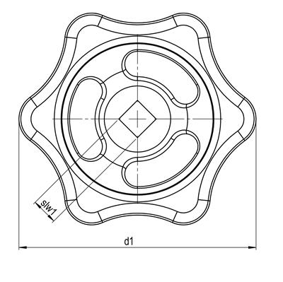 Technical drawing for SEPP Servo handwiel