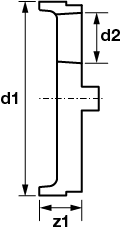 Technical drawing for VSH Shurjoint eindkap met excentrische aftap (groef x binnendraad)