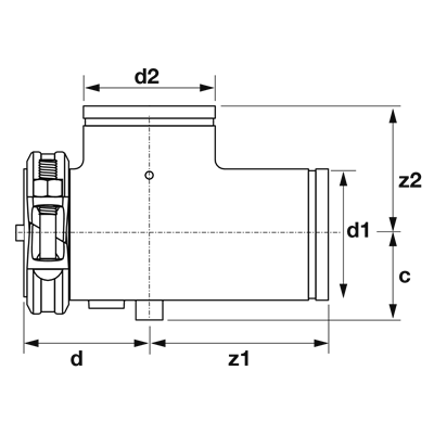 Technical drawing for VSH Shurjoint aanzuigkorf (2 x groef)