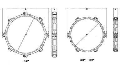 Technical drawing for VSH Shurjoint flexibele koppeling zware uitvoering, EPDM dichting (2 x groef)