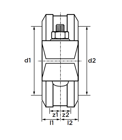 Technical drawing for VSH Shurjoint starre snelkoppeling (2 x groef)