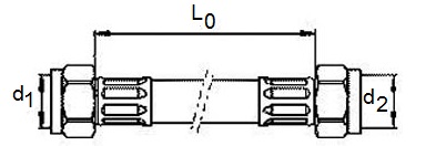 Technical drawing for VSH gasslangset rubber (2 x binnendraad)