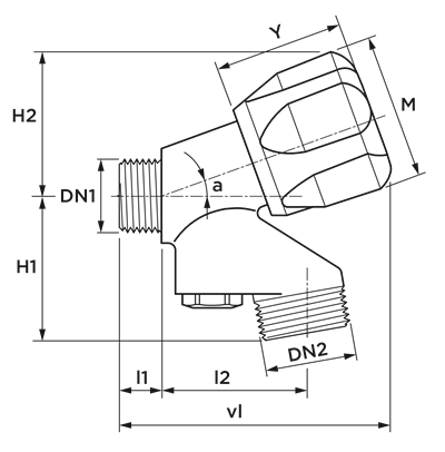 Technical drawing for VSH beluchterkraan Luxe Premium DA
