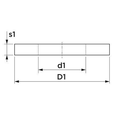 Technical drawing for VSH PowerPress vlakke dichtring EPDM