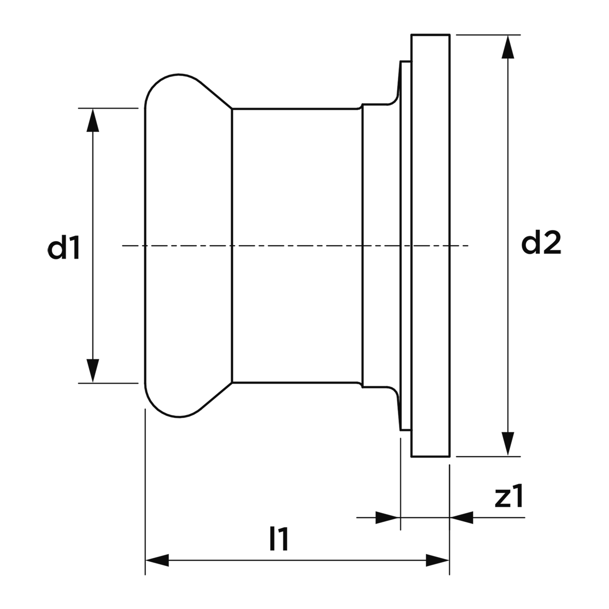vsh-xpress-stainless-coupling-for-flat-seal-press-x-flat-seal