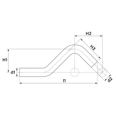 Technical drawing for VSH SudoPress Staalverzinkt passeerstuk (press x insteek)