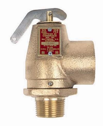 Product Image for Apollo ASME Sec VIII Brass Safety Relief Valve with Polished Chrome Finish, Test Report (MNPT x FNPT)