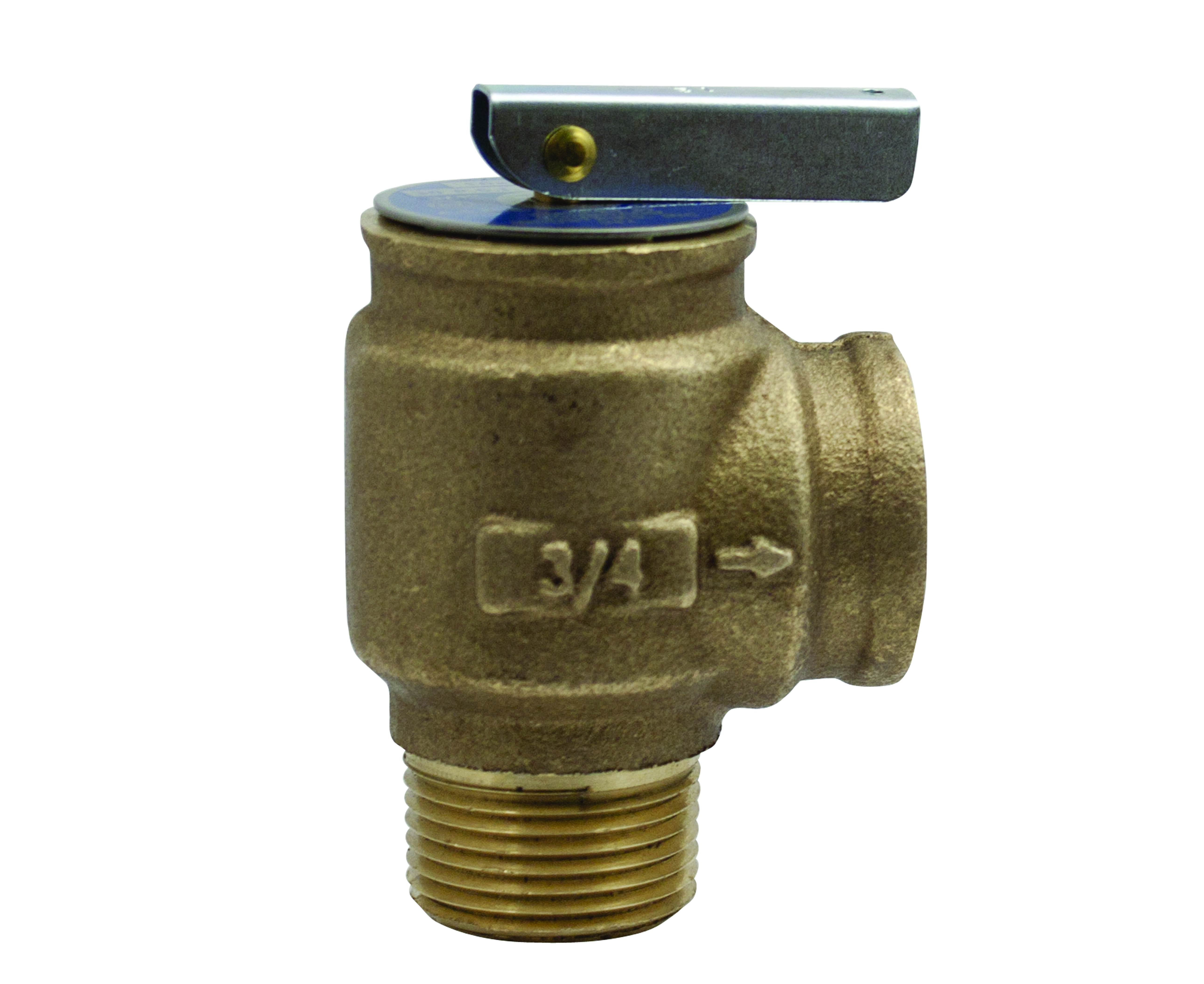 Preview image for Apollo ASME Hot Water Bronze Safety Relief Valves with Polished Chrome Finish (MNPT x FNPT)