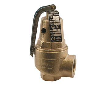 Product Image for Apollo Bronze Safety Relief Valve with Standard Outlet, CE, 1" (2 x FNPT)