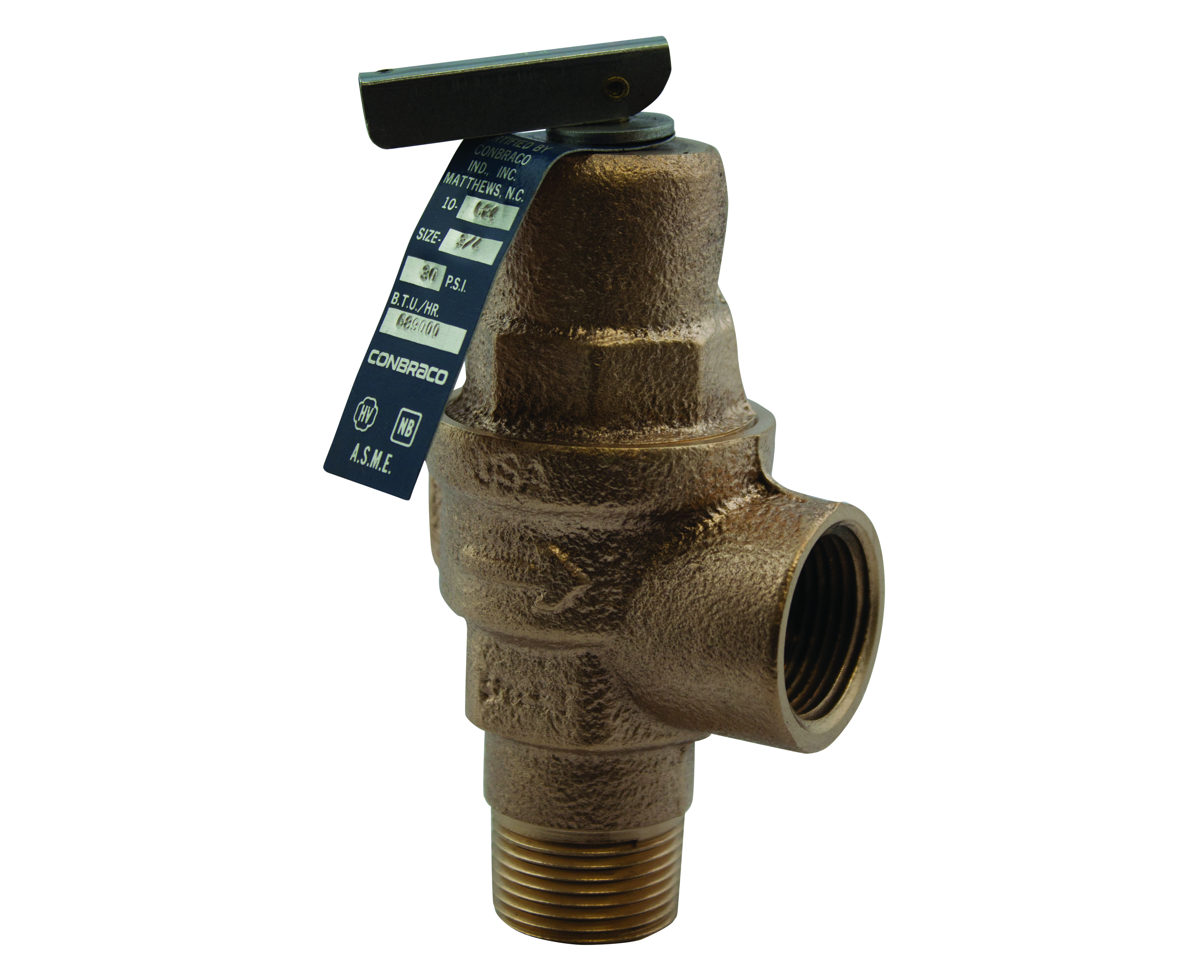 Preview image for Apollo Bronze Safety Relief Valve with Test Report, 3/4" (MNPT x FNPT)