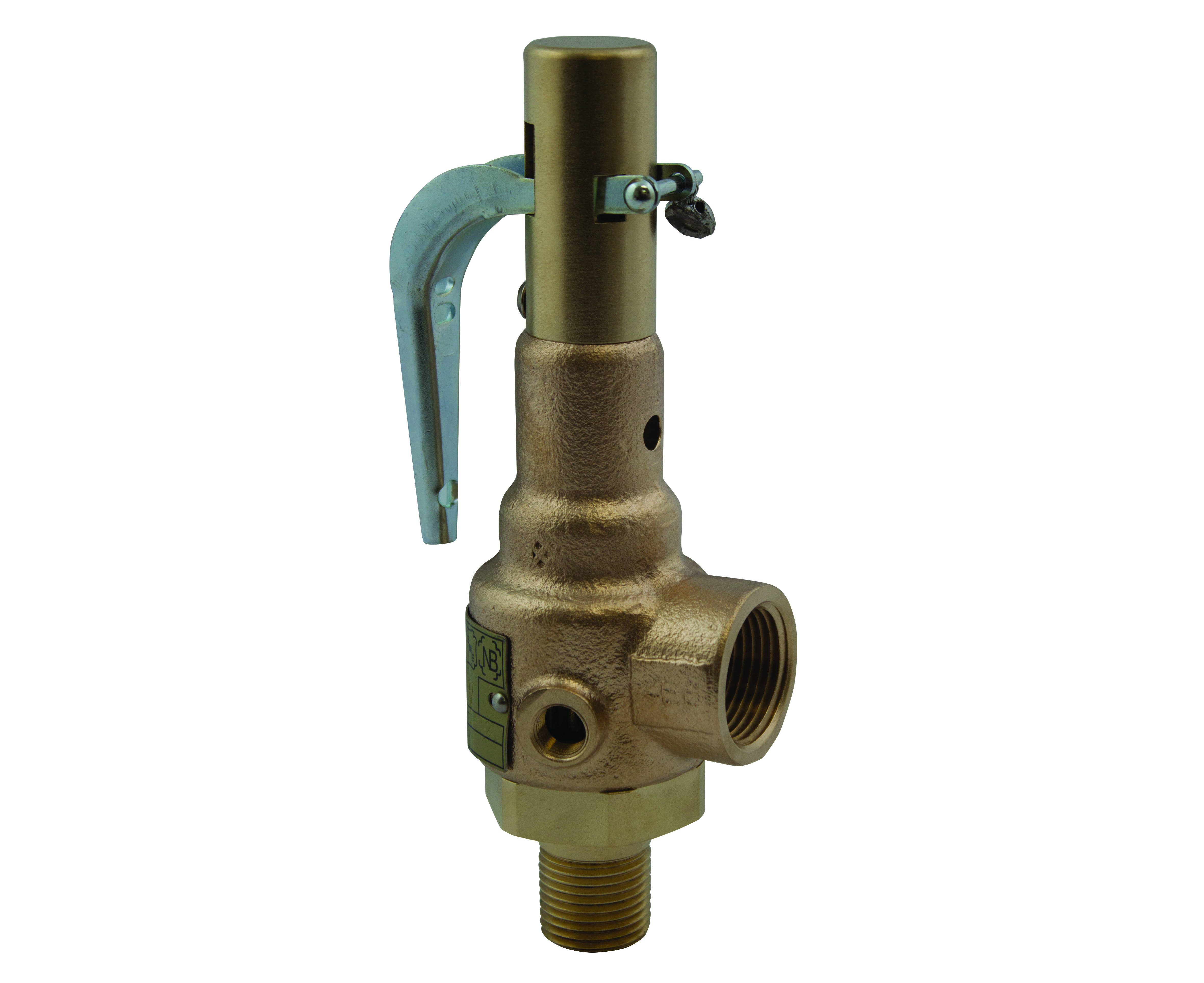 Preview image for Apollo ASME Sec VIII Air Bronze Safety Relief Valves with Brass Trim, Teflon Seat, Oxygen Cleaned, 1-1/4" x 1-1/2" (MNPT x FNPT)