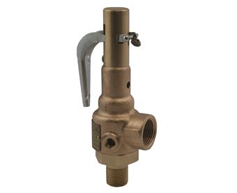 Product Image for Apollo ASME Sec VIII Air Bronze Safety Relief Valves with Brass Trim, Teflon Seat, CE/PED Compliant, 1-1/4" x 1-1/2" (MNPT x FNPT)