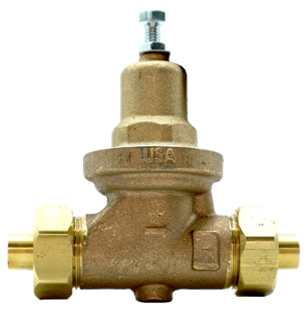 Product Image for Apollo Lead Free Water Pressure Reducing Valves with Gauge (2 x Union Solder)