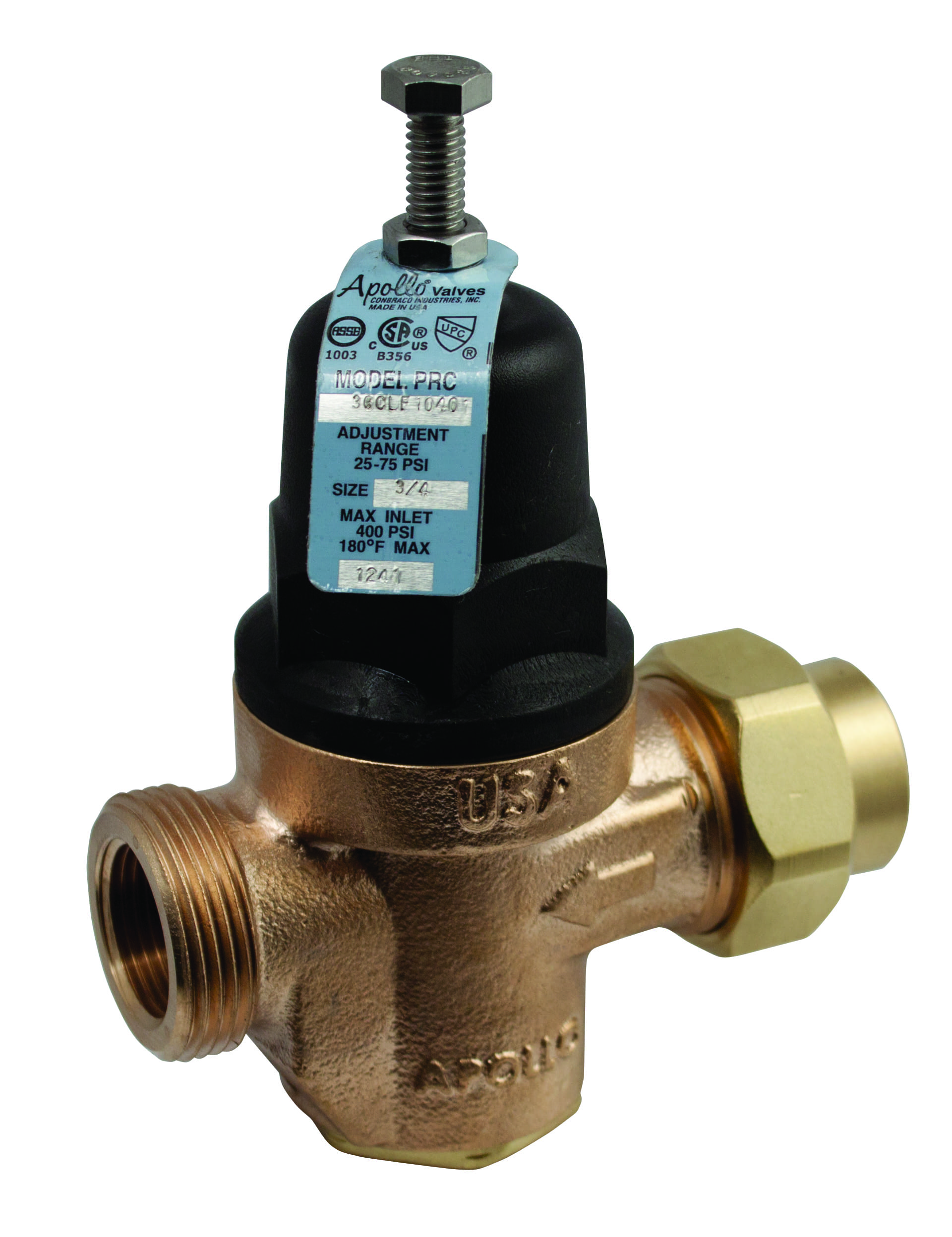 Preview image for Apollo Compact Lead Free Water Pressure Reducing Valves with Gauge (Union FNPT x FNPT)
