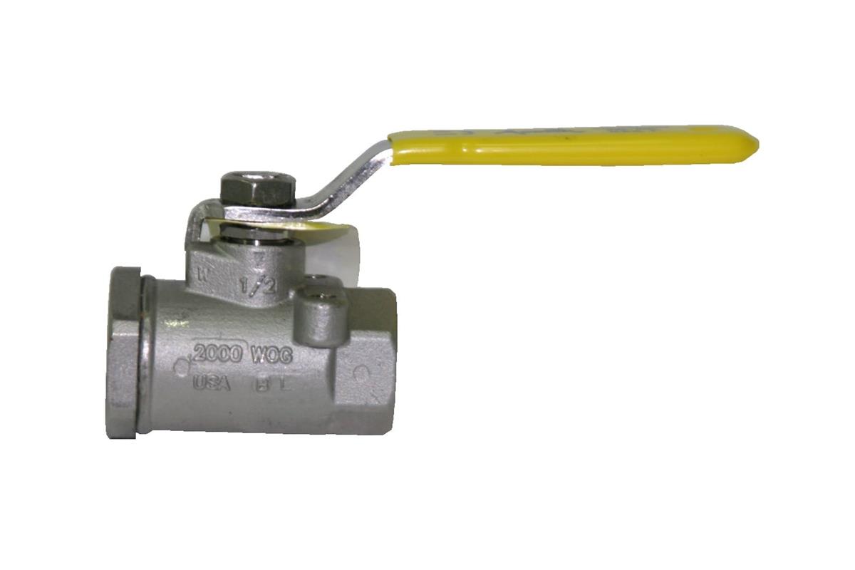 Apollo 2 Piece Standard Port Alloy20 Ball Valve with SS Oval Handle