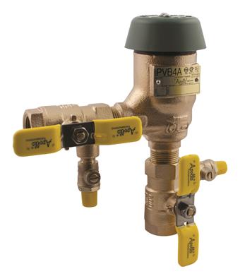 Product Image for Apollo Bronze Pressure Vacuum Breaker with Union End Ball Valves, SAE Threaded Test Cocks (2 x Union FNPT)