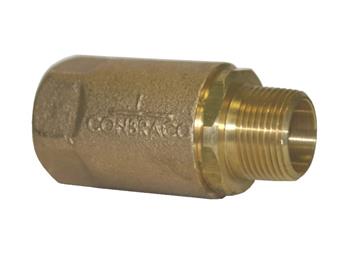 Product Image for Apollo Bronze Ball-Cone In-Line Check Valve, Oxygen Cleaned (MNPT x FNPT)
