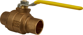 Product Image for Apollo Bronze 2 Piece Full Port Ball Valve with SS Handle & Nut 2" (2 x Solder)