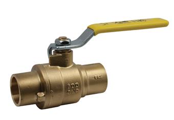 Product Image for Apollo Full Port Brass Ball Valve with Stainless Steel Ball & Stem, Therma-Seal™ Insulating Tee Handle 1/2" (2 x Solder)