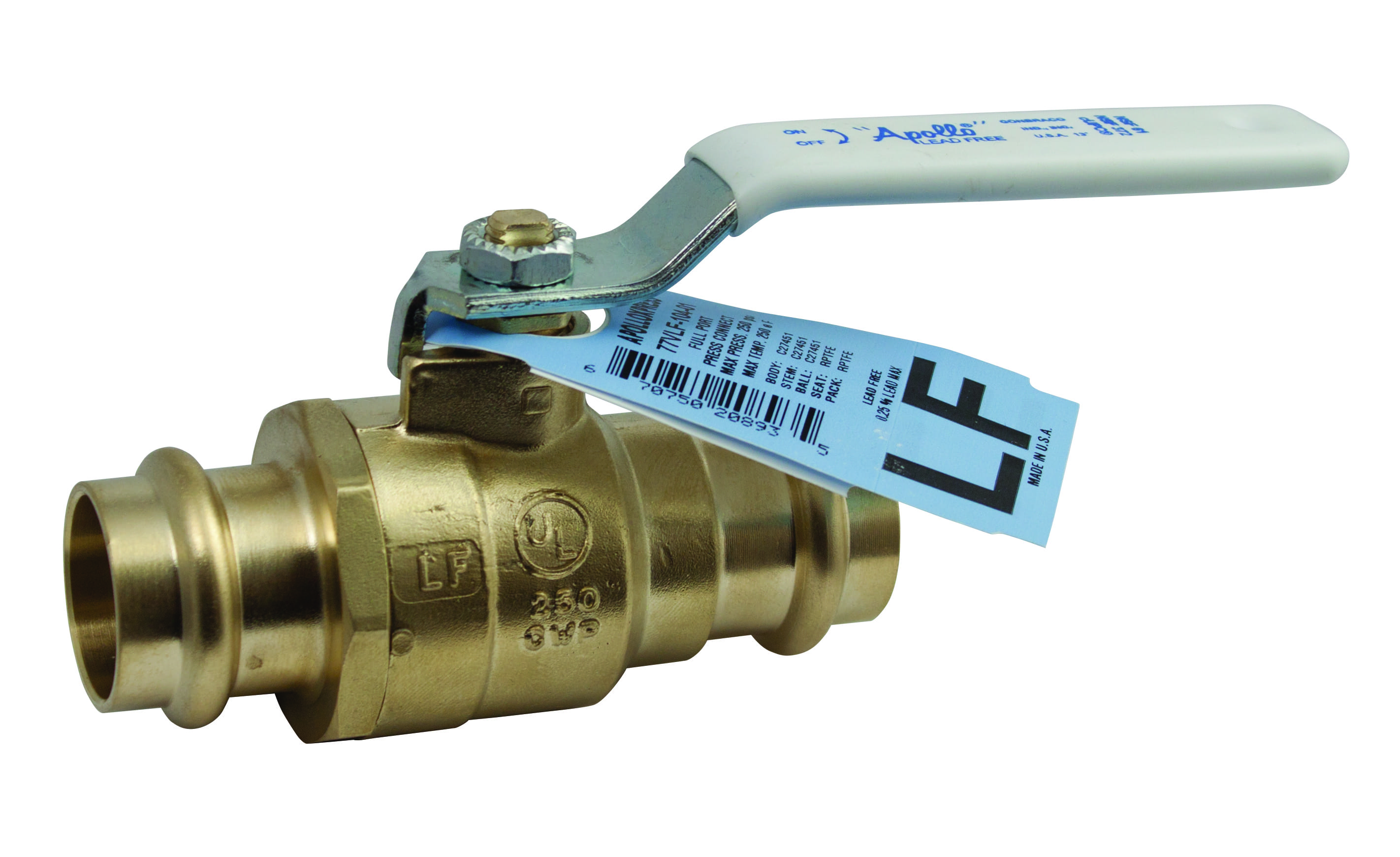 Apollo Lead Free Brass 2 Piece Full Port Ball Valve With Standard ...