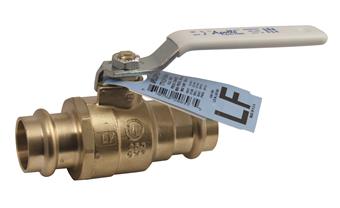 Product Image for Apollo Lead Free Brass 2 Piece Full Port Ball Valve with Stainless Steel Ball & Stem, Standard Configuration 1/2" (2 x Press)