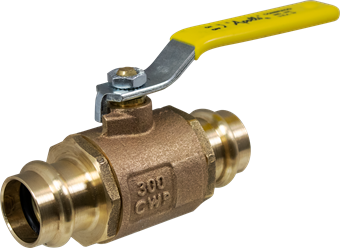 Product Image for ApolloPress Bronze 2 Piece Full Port Ball Valve with Standard Configuration 1/2" (2 x Press)