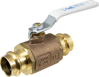 Product Image for ApolloPress Lead Free Bronze 2 Piece Full Port Ball Valve with 2-1/4" Stem Extension 3/4" (2 x Press)