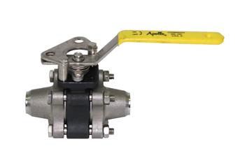 Product Image for Apollo Carbon Steel 3 Piece Full Port Ball Valve with Standard Configuration, Cleaned for Insdustrial Gases (2 x Sch 80 Butt Weld)