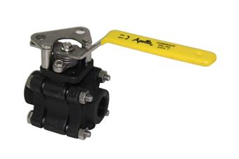 Product Image for Apollo Full Port Class 600 3 Piece Carbon Steel Ball Valve with Standard Configuration, UL Listed 1/4" (2 x FNPT)