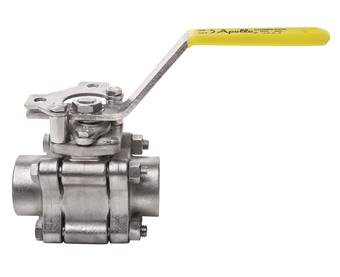 Product Image for Apollo Stainless Steel 3 Piece Full Port Ball Valve with Graphite Packing, Spiral Wound Graphite Body Seal, PTFE/PEEK Bearing, Hydrostatic Tested with Certification & MTR 2" (2 x Socket Weld)