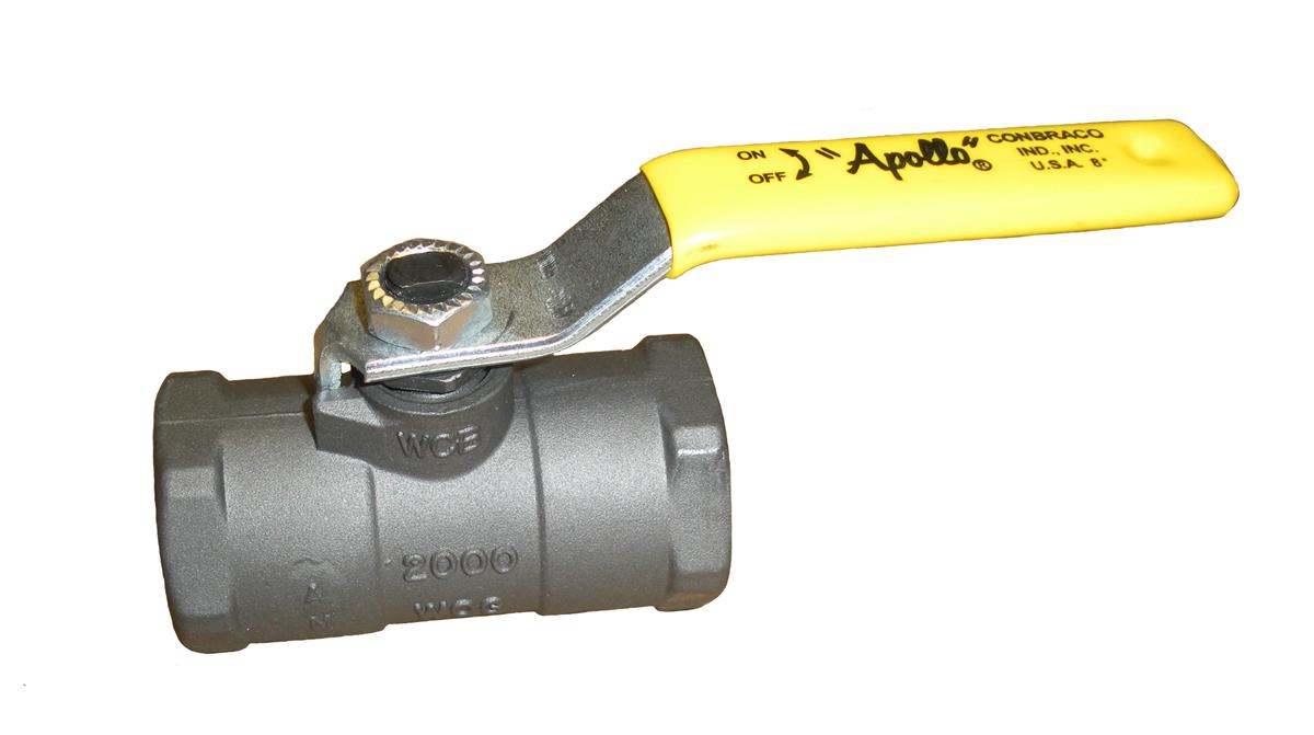 Apollo carbon steel unibody reduced port ball valve with 316 ss ball