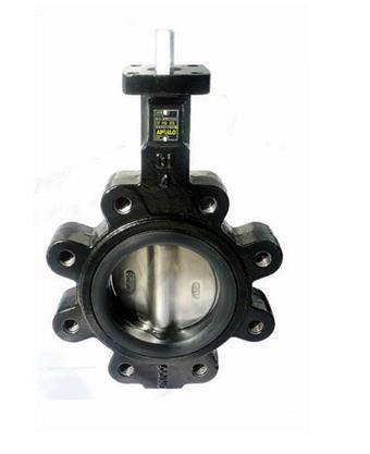 Product Image for Apollo International Ductile Iron Lugged Butterfly Valve with Nickel Plated Ductile Iron Disc, EPDM Seat, Stainless Steel Shaft, 10 Position Handle (2 x Lug Type)