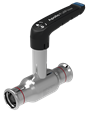 Thumbnail for Apollo FullFlow Carbon ball valve with extended stem L-handle (2 x press)