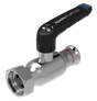 Thumbnail for Apollo FullFlow Carbon ball valve L-handle (press x union)