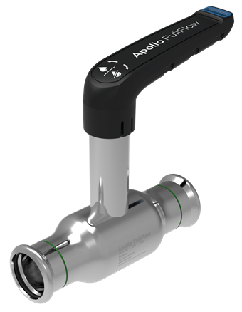 Product Image for Apollo FullFlow RVS kogelafsluiter met verlengde spindel L-hendel (2 x press)