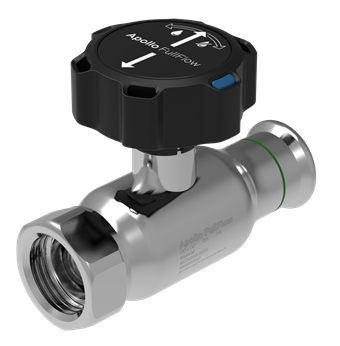 Product Image for Apollo FullFlow RVS kogelafsluiter vertragingsknop (press x draad)