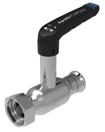 Product Image for Apollo FullFlow Stainless ball valve with extended stem L-handle (press x union)