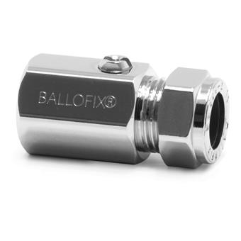 Product Image for Broen Ballofix mini ball valve no handle compression FF 22xG3/4" (DN15R) Cr