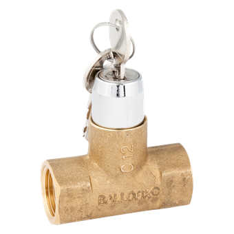 Product Image for Broen Ballofix lockable mini ball valve (key) FF G3/4" (DN15R)