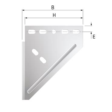 Product Image for FastFix corner bracket VH 210x165x4