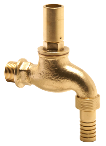 Product Image for brass hose union bibtap with ferrule guard and key