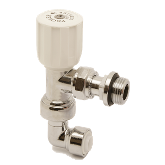 Product Image for wheelhandle radiator valve angle pattern with push-fit elbow