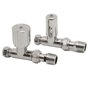 Product Image for chrome plated straight towel rail valve wh & ls for copper