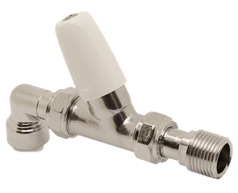 Product Image for lockshield radiator valve straight pattern with push-fit elbow