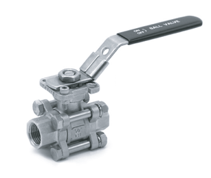 Product Image for Pegler 3-piece ball valve Stainless Steel (BSPT x Buttweld Sch10)